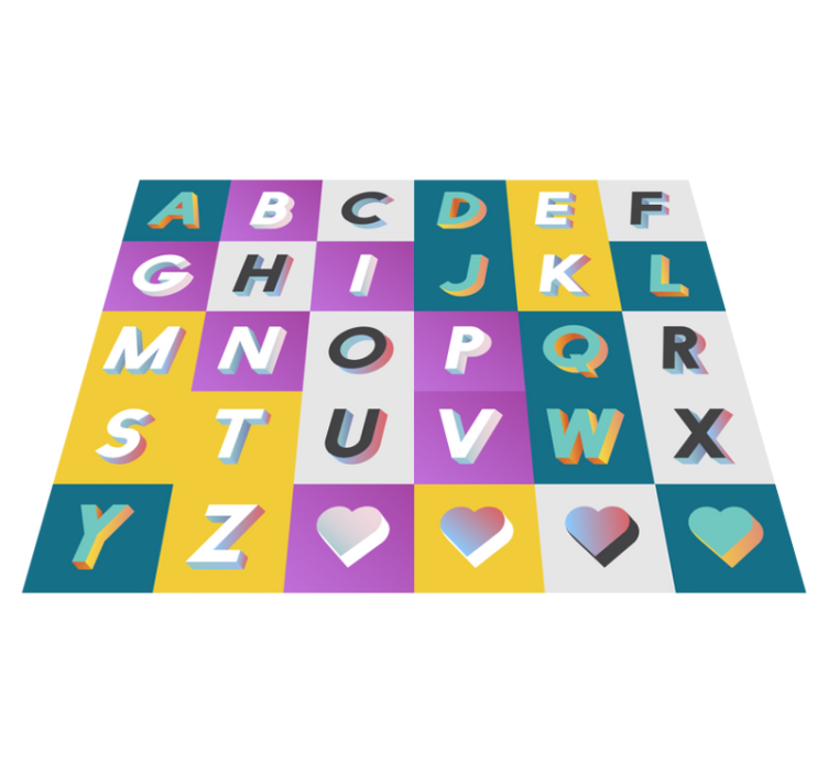 Tapis en vinyle alphabet moderne - TenStickers
