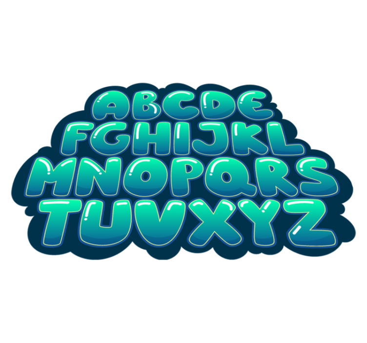 Tapis vinyle alphabet nuage alphabétique - TenStickers