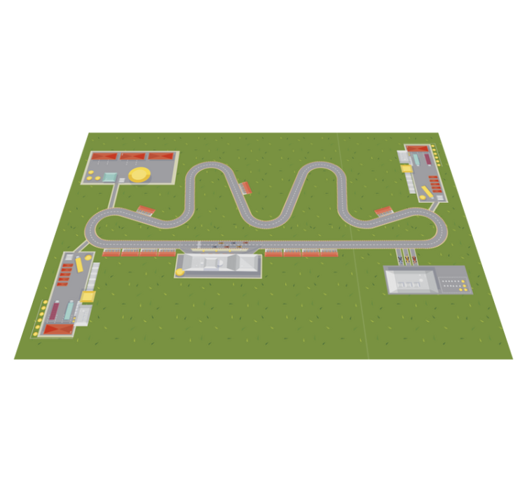 Tapis vinyle route carte routière ludique - TenStickers