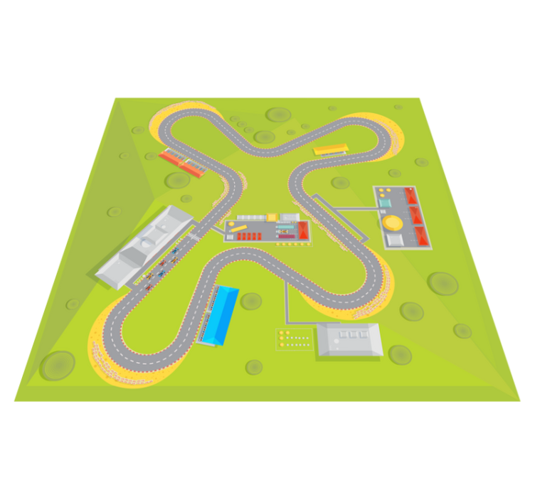 Tapis vinyle pour enfants récréation sur la route - TenStickers