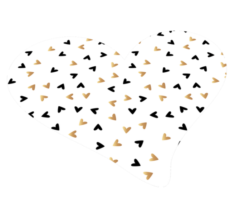 Tapis vinyle géométrique motif de dispersion du cœur - TenStickers