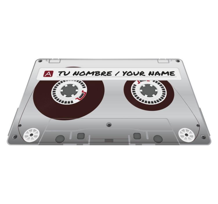 Cassette radio pvc tapis avec nom - TenStickers