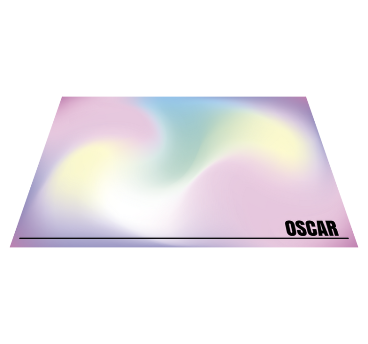 Tapis de fluor moderne avec nom - TenStickers