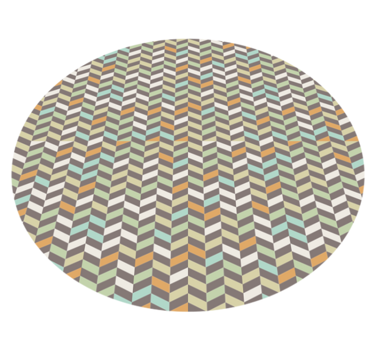 Tapis vinyle géométrique cercle de spectre à chevrons - TenStickers