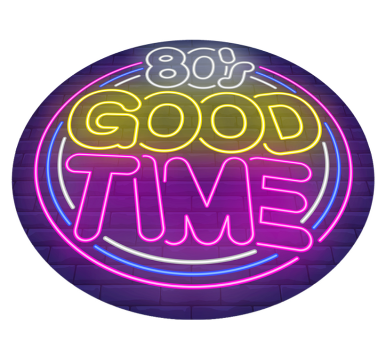 Tapis vinyle vintage - 80's good time - TenStickers
