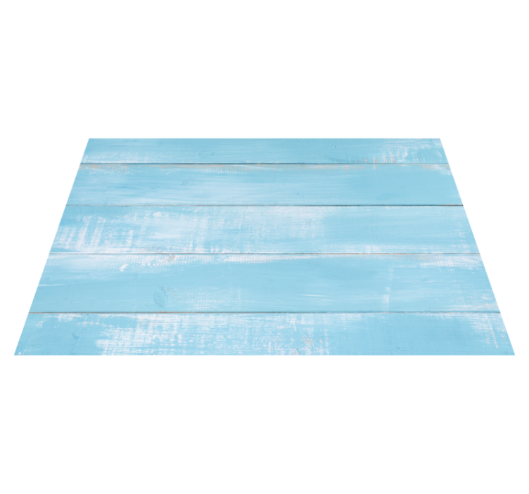 Superbe tapis de vinyle en bois de style marin bleu - TenStickers