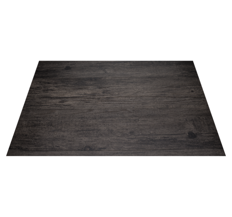 Tapis vinyle salon effet bois noir - TenStickers