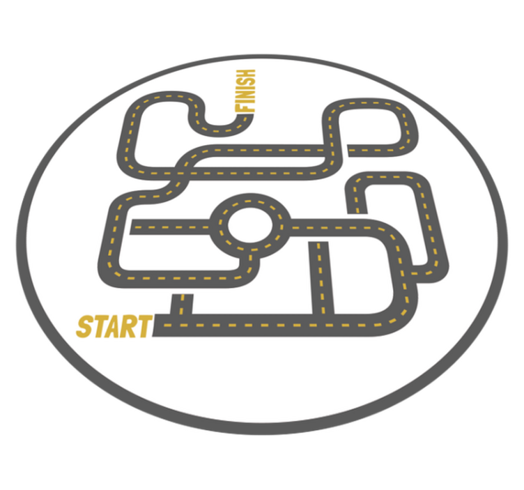 Tapis vinyle jeux aventure routière - TenStickers