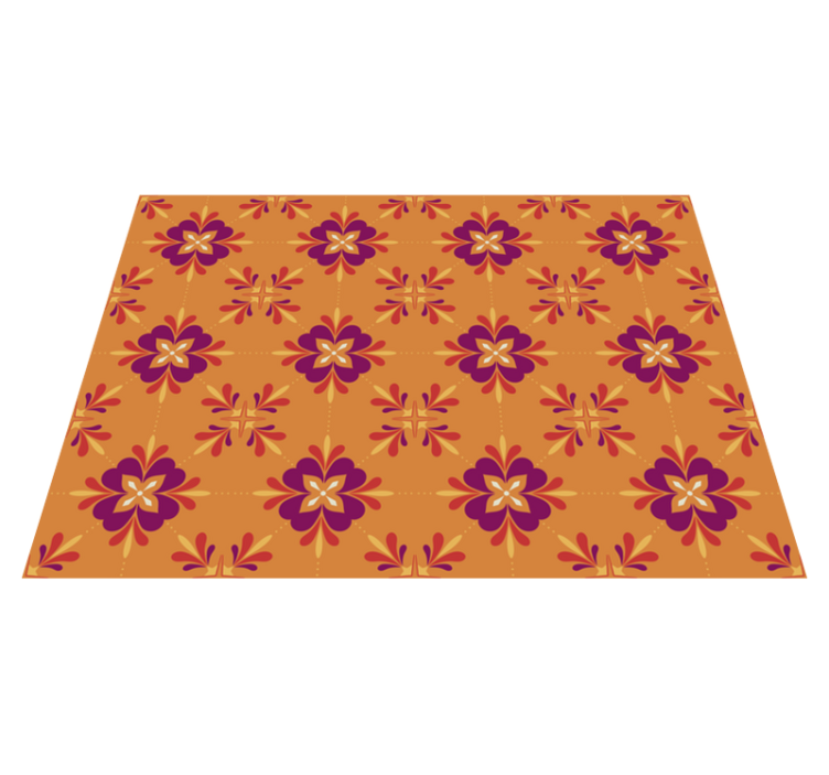 Tapis vinyle plantes superposition à motifs floraux - TenStickers
