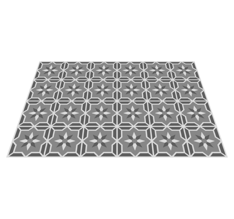 Tapis lino cuisine carreaux de ciment fond gris doux - TenStickers