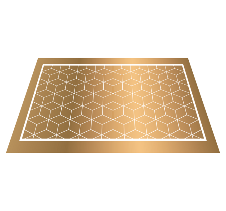 Tapis vinyle géométrique motif cubique - TenStickers