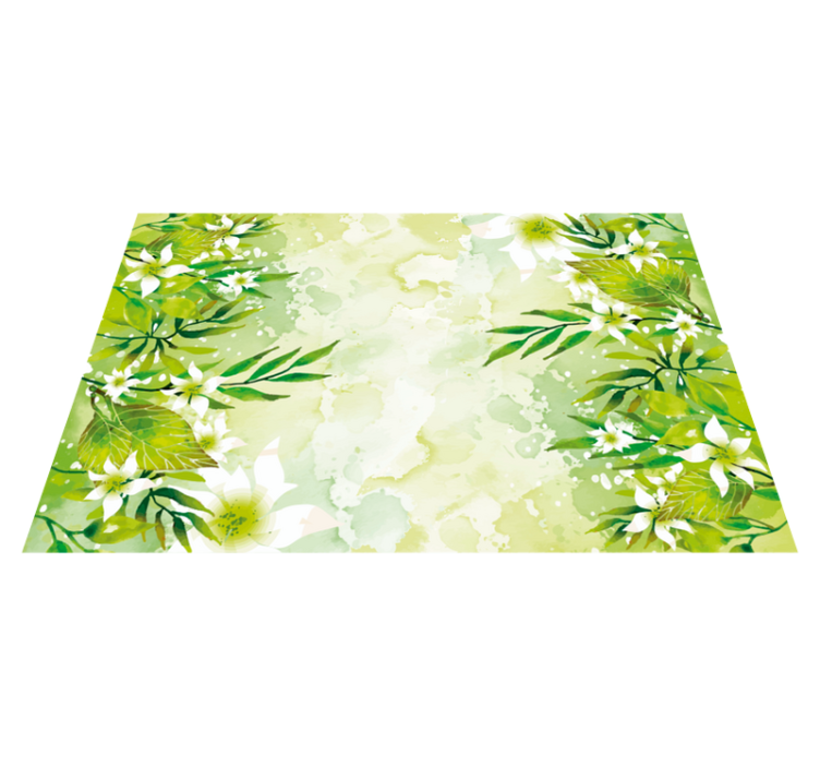 Tapis vinyle plantes botaniques verts - TenStickers