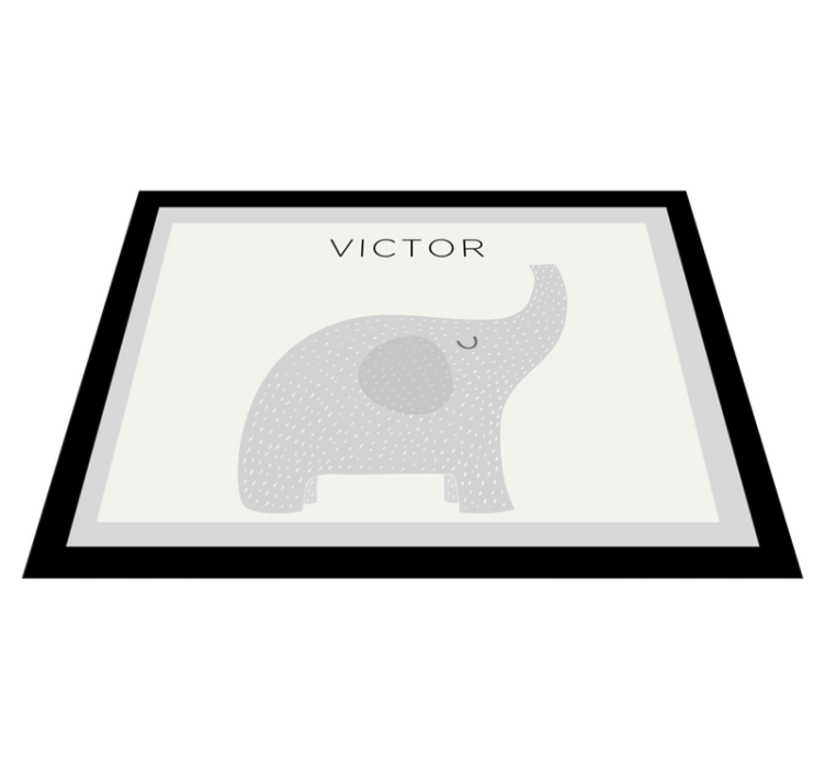 Tapis vinyles personnalisable éléphant personnalisé - TenStickers