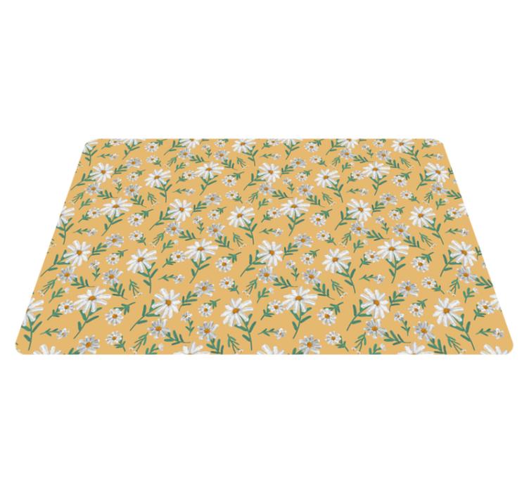 Tapis vinyle plantes motif de marguerite - TenStickers