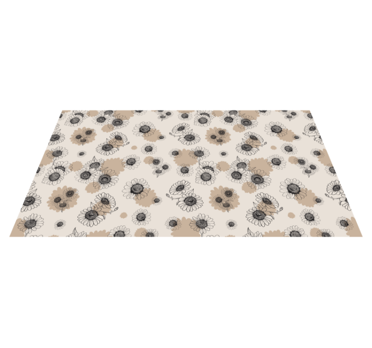 Tapis vinyle plantes motif de surface florale - TenStickers