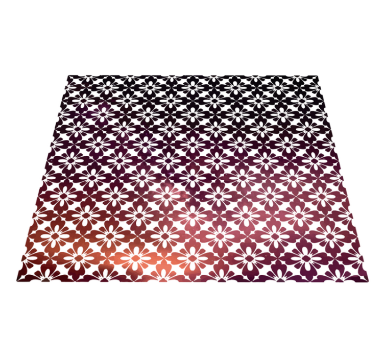 Tapis vinyle plantes ombre florale - TenStickers