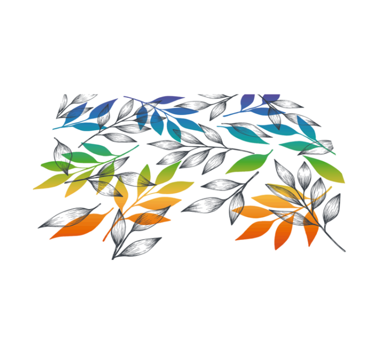 Tapis vinyle moderne arc-en-ciel - TenStickers