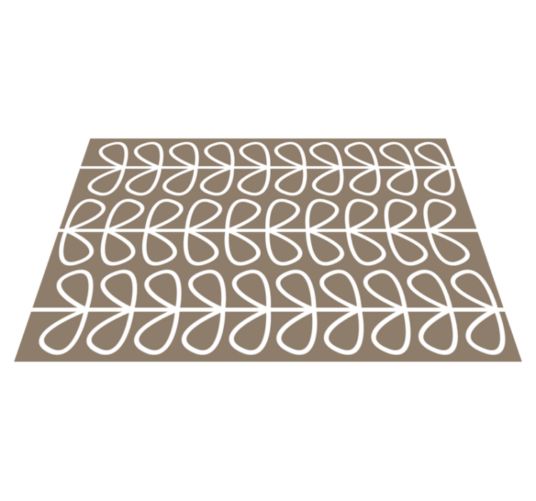 Tapis en vinyle ethnique vinyle feuilles beige - TenStickers
