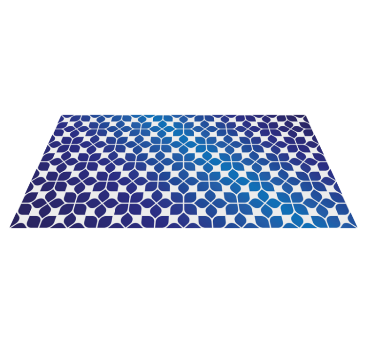 Tapis vinyle géométrique carreaux géométriques décolorés - TenStickers