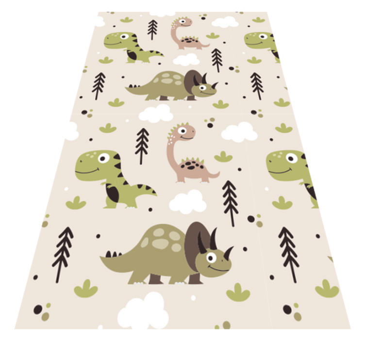 Tapis vinyle enfant motif de dinosaure ludique - TenStickers