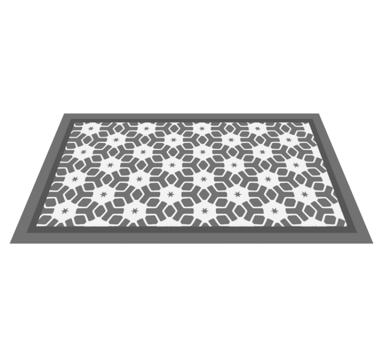 Tapis vinyle salle de bain géométrique gris - TenStickers