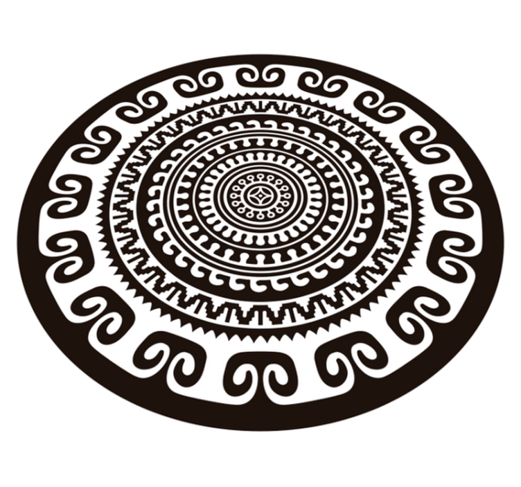 Tapis vinyle mandala cercle de mandalas - TenStickers