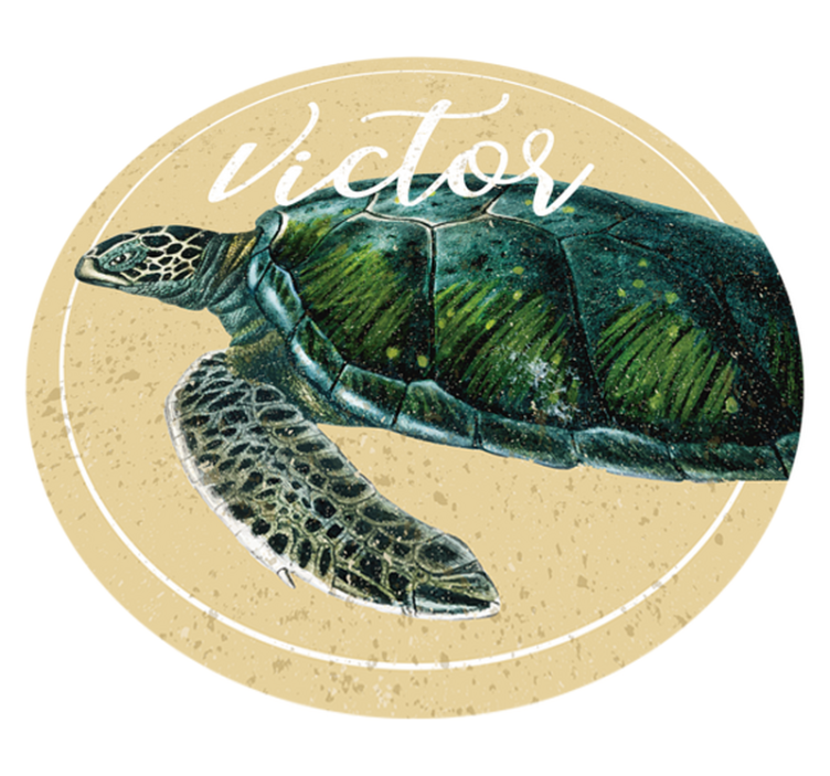 Tapis vinyle personnalisé tortue personnalisée - TenStickers