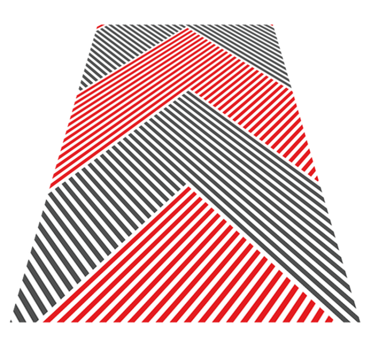 Tapis vinyle rayures motif à bandes en chevrons - TenStickers