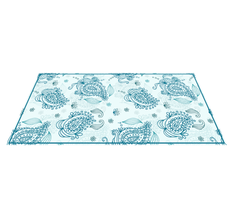 Tapis vinyle mandala harmonie paisley - TenStickers