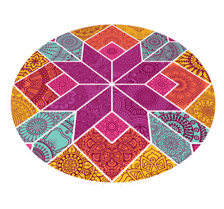 Tapis vinyle mandala complexité mandala - TenStickers