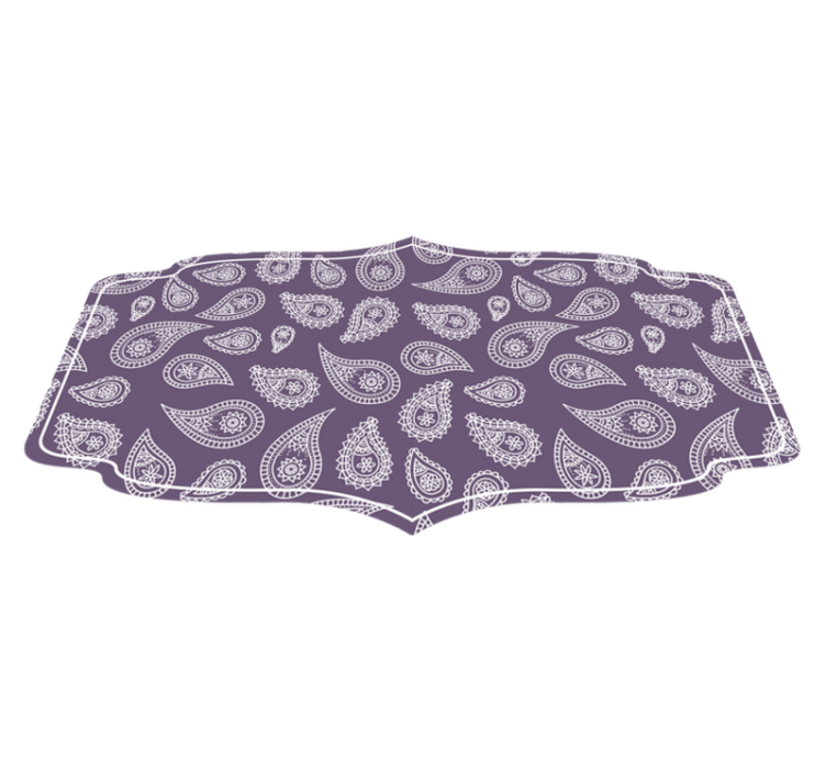 Tapis vinyle mandala motif paisley - TenStickers