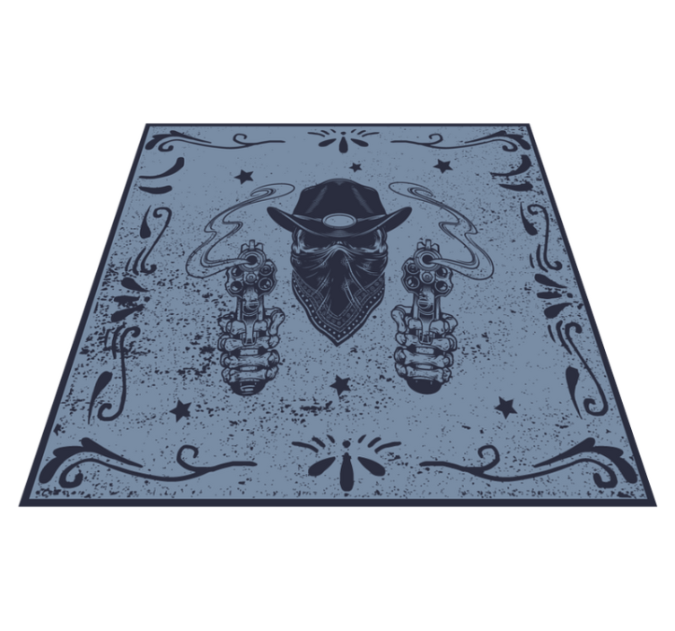 Tapis vinyle jeux imagerie de duel de cow-boy - TenStickers
