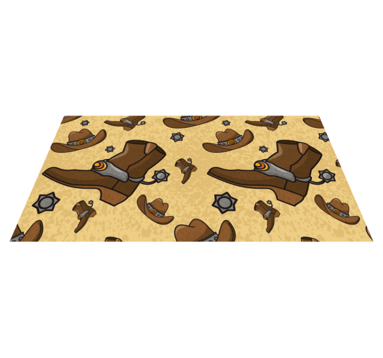 Tapis vinyle animal motif de botte de cowboy - TenStickers