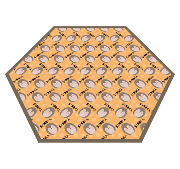 Tapis vinyle personnalisé coeurs personnalisés - TenStickers