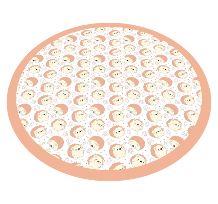 Tapis vinyle bébé motif circulaire de lion - TenStickers