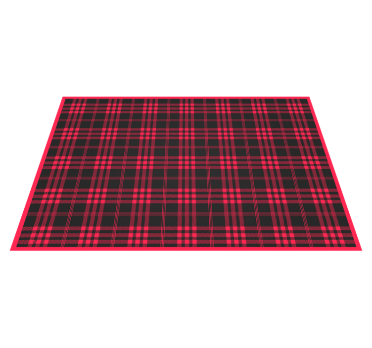 tapis vinyle salon vinylee tartan de noël - TenStickers