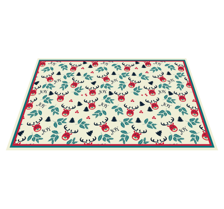 Tapis vinyle noël motif de renne festif - TenStickers