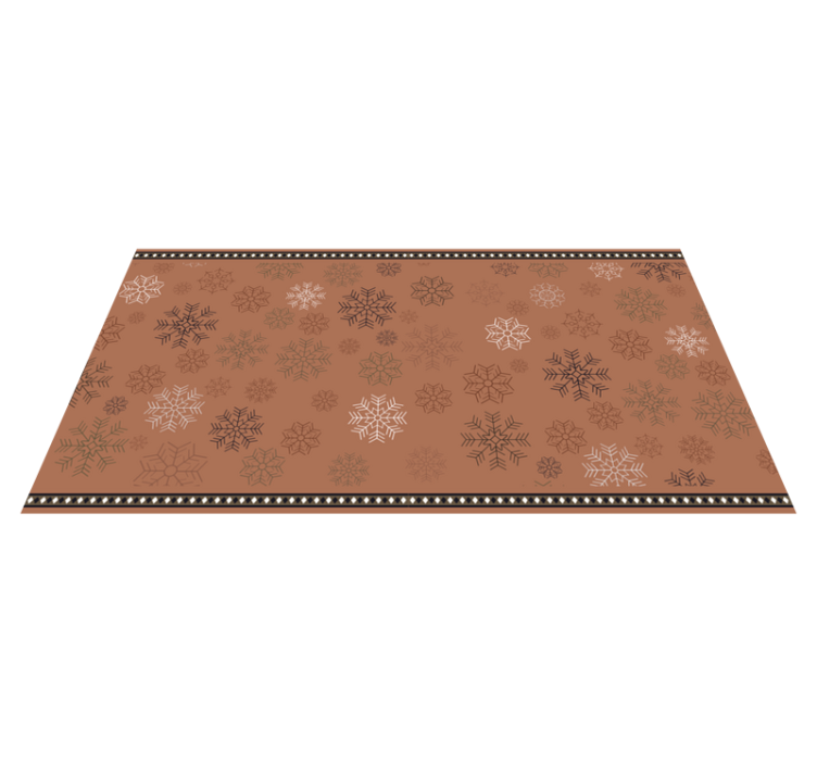 Tapis vinyle plantes motif de flocon de neige - TenStickers