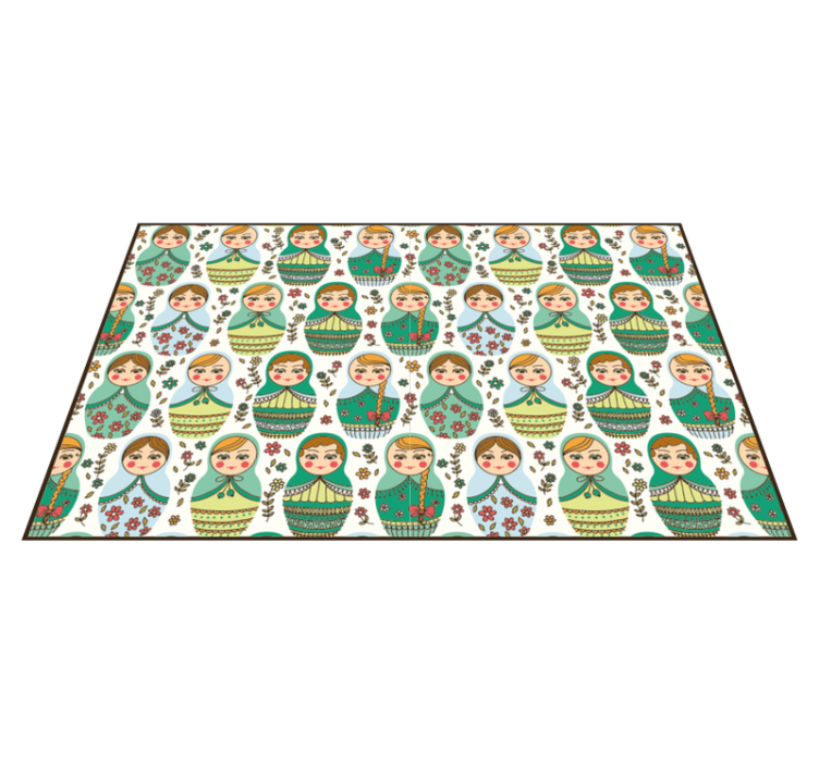 Tapis vinyle chambre motif de poupée russe - TenStickers