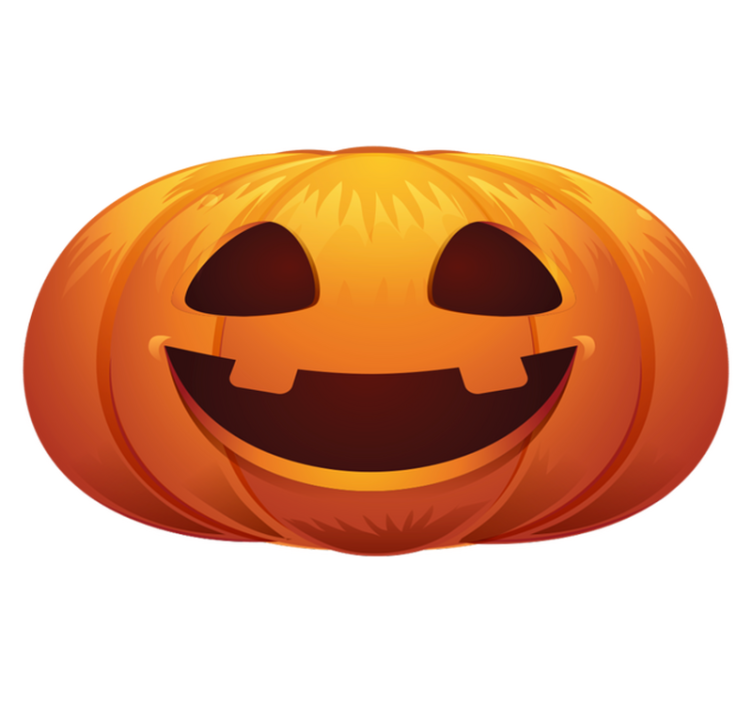 Tapis vinyle pour halloween visage de citrouille - TenStickers
