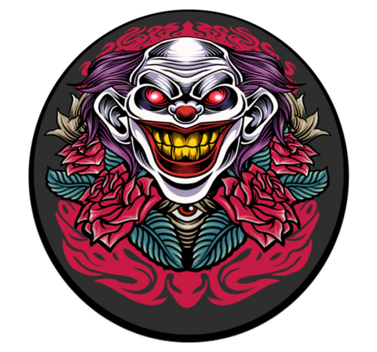 Tapis vinyle pour halloween illustration de clown - TenStickers