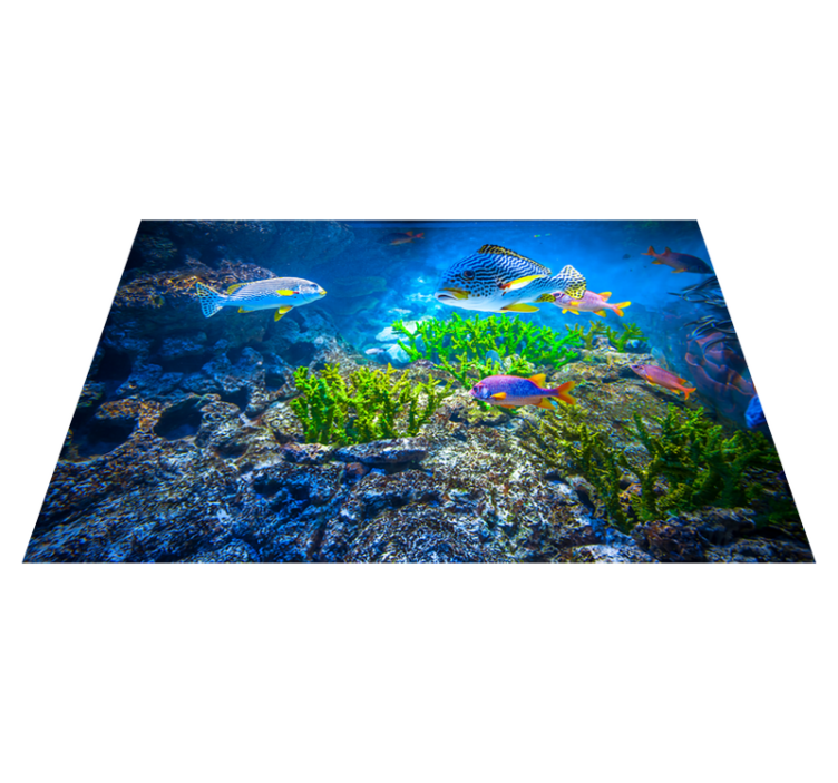 Tapis vinyle animal scène de vie aquatique - TenStickers