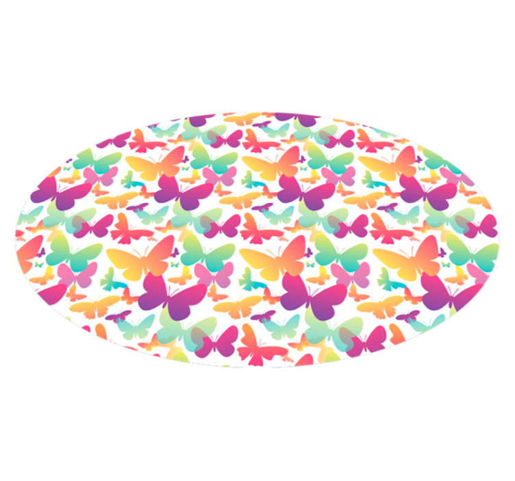 Tapis vinyle animal tableau de papillons - TenStickers