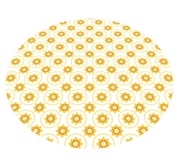 Tapis vinyle plantes concept floral jaune - TenStickers