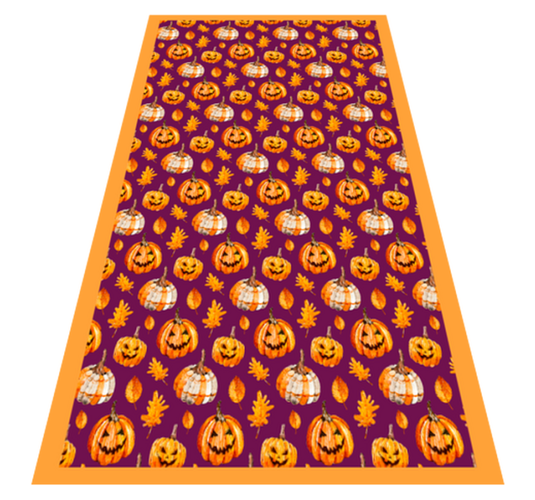 Tapis vinyle pour halloween motif de citrouille - TenStickers
