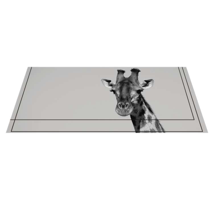 Tapis vinyle animal portrait de girafe - TenStickers
