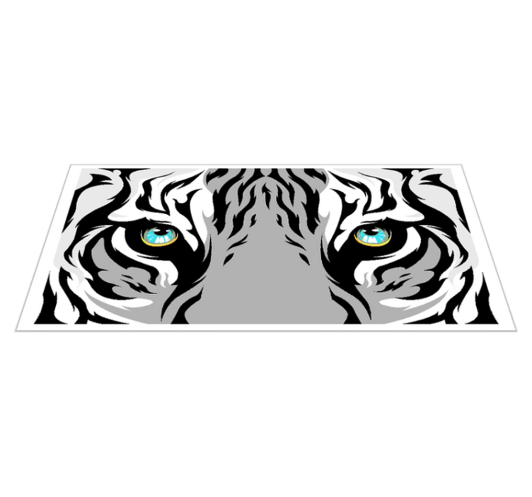 Tapis vinyle motif animal graphique du regard du tigre - TenStickers