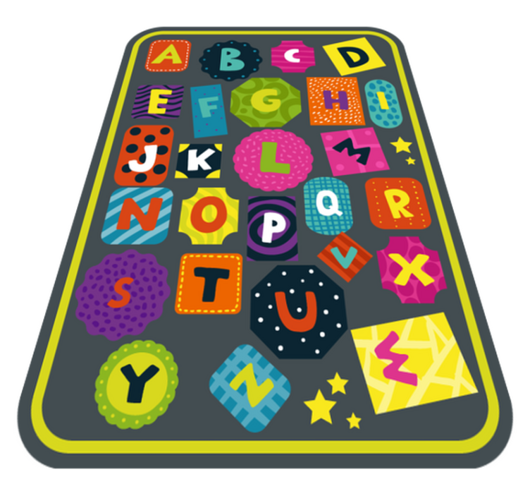 tapis vinyle alphabet Alphabet coloré pour enfants - TenStickers