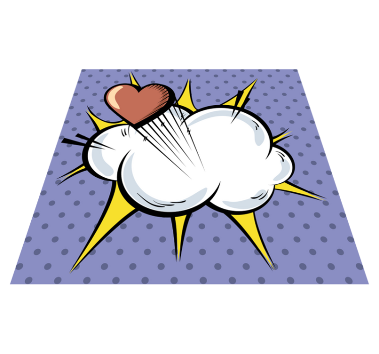 Tapis vinyle jeux explosif pop art - TenStickers