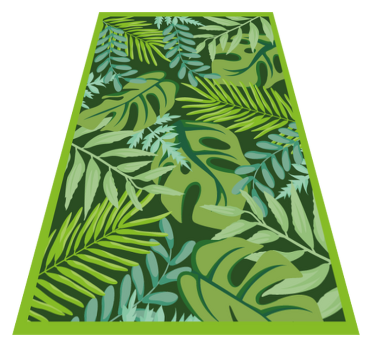 Tapis vinyle plantes décor de feuillage tropical - TenStickers